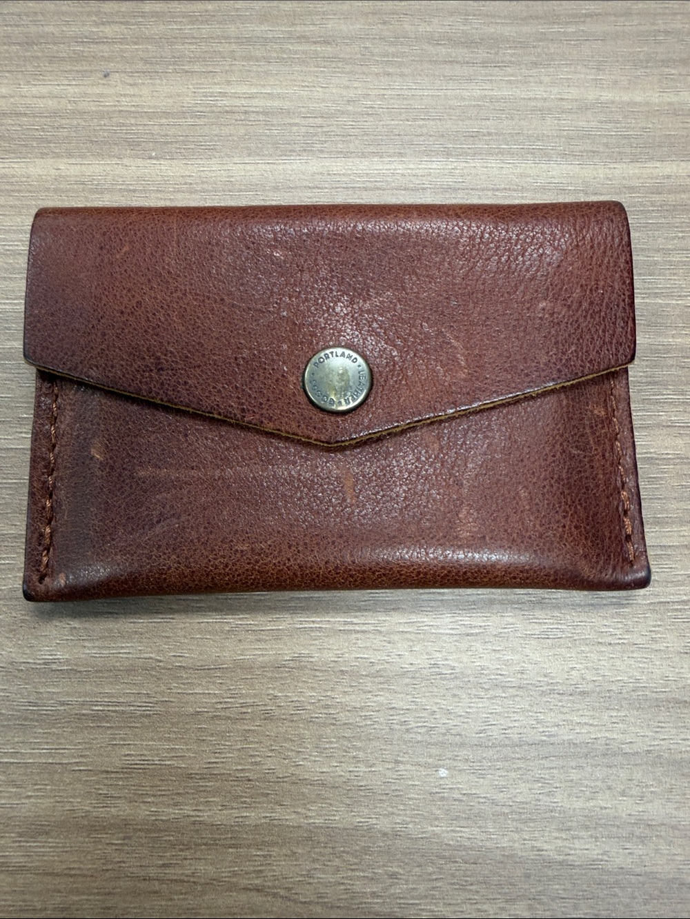 Portland Leather Brown Leather Envelope Wallet